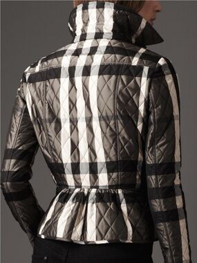 BURBERRY PEPLUM QUILTED JACKET !!